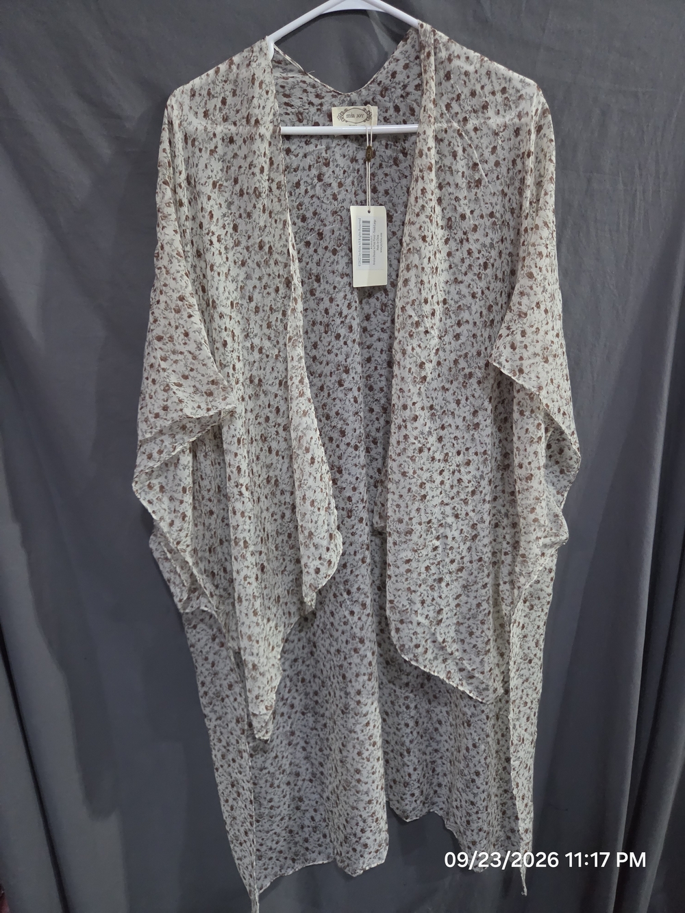 Mia Joy by Joyfolie Avalon Duster Youth Large Floral Kimono NWT